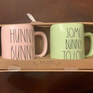 Rae Dunn, "HUNNY BUNNY" & "SOME BUNNY TO LOVE"